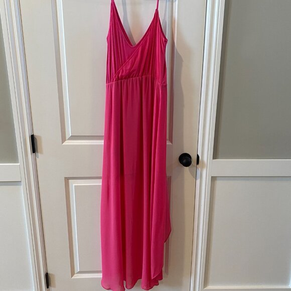 Bebe Pink Hi Lo Maxi Dress - Picture 6 of 11